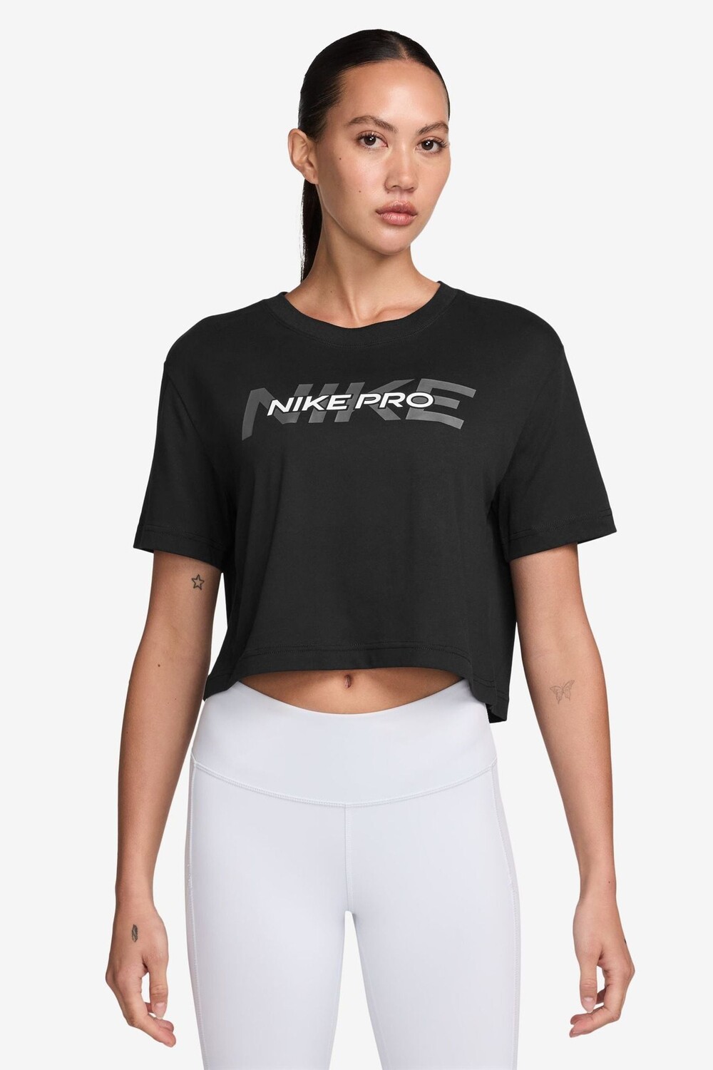 

Профессиональная укороченная футболка с коротким рукавом Nike, черный