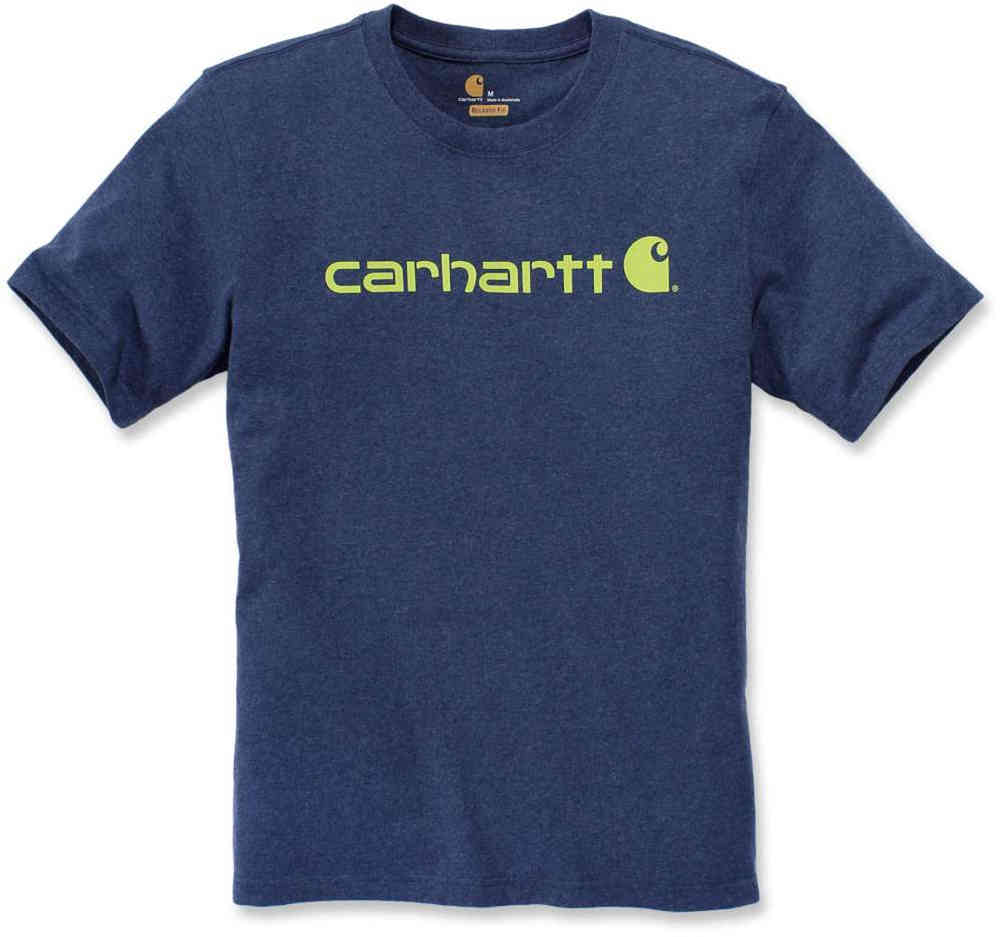 Футболка с коротким рукавом и рабочей одеждой с логотипом Core для Европы, Ближнего Востока и Африки Carhartt, синий легкая прочная футболка свободного кроя carhartt синий