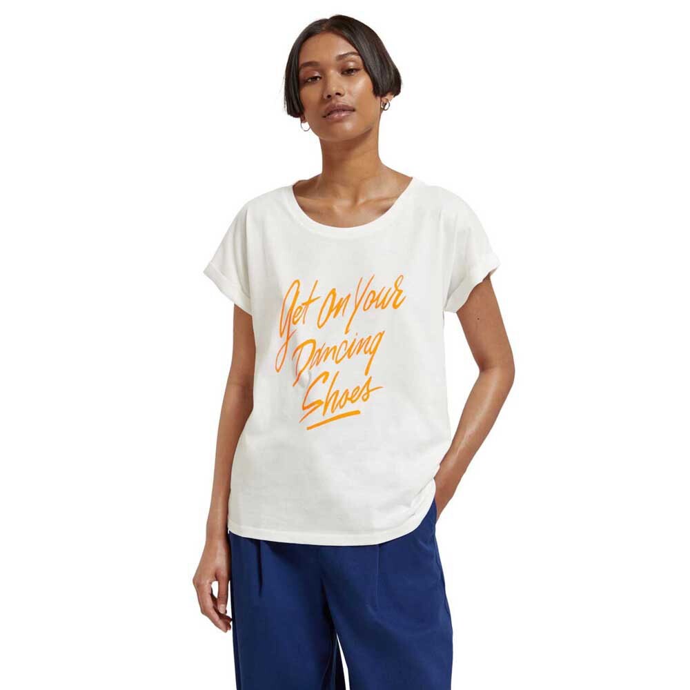 

Футболка Scotch & Soda Monochrome Graphic Print Front, белый