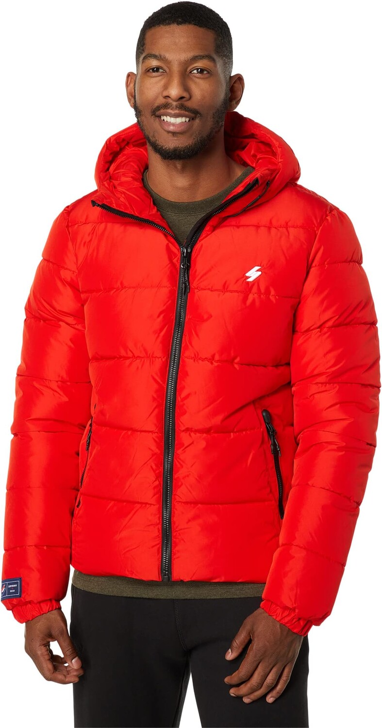 

Спортивный пуховик с капюшоном Superdry, цвет Bright Red