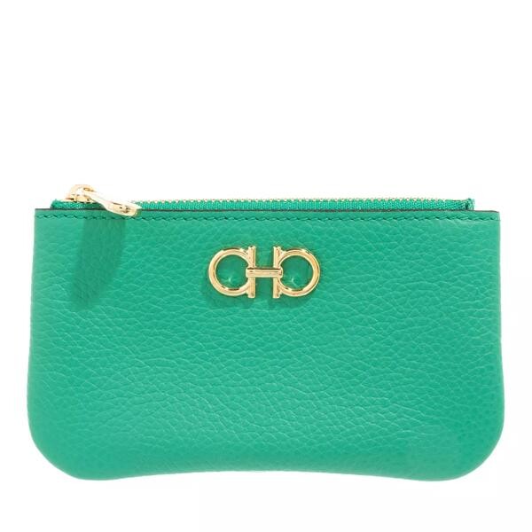 

Кошелек gancini credit card case Salvatore Ferragamo, зеленый