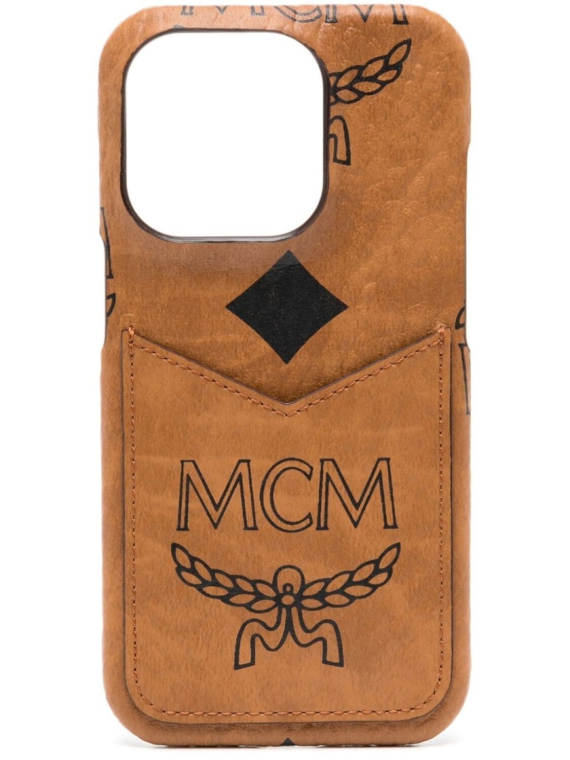 

MCM чехол Aren для iPhone 15 Pro с принтом Visetos, коричневый