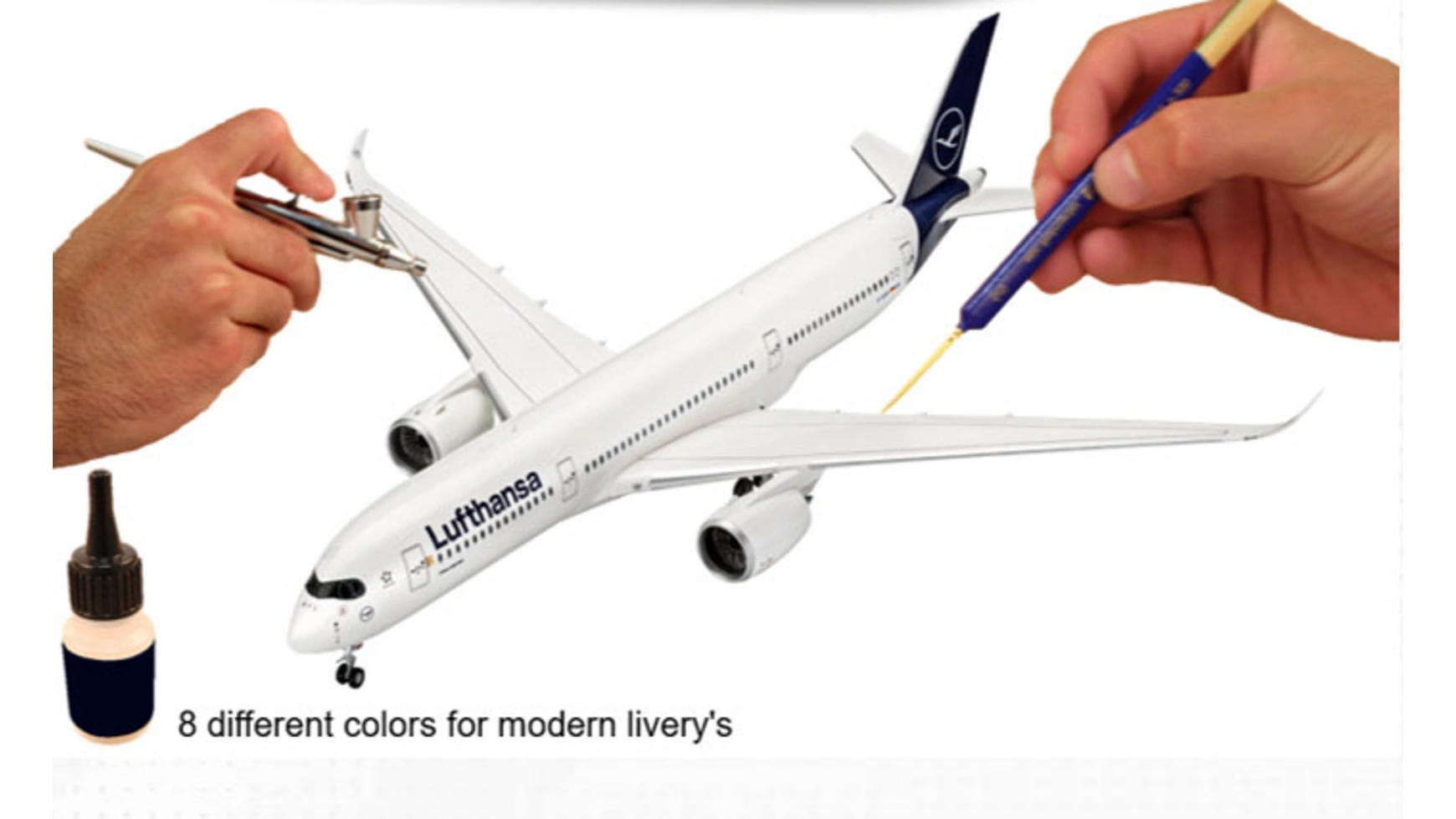 Цвет модели Revell современный авиалайнер