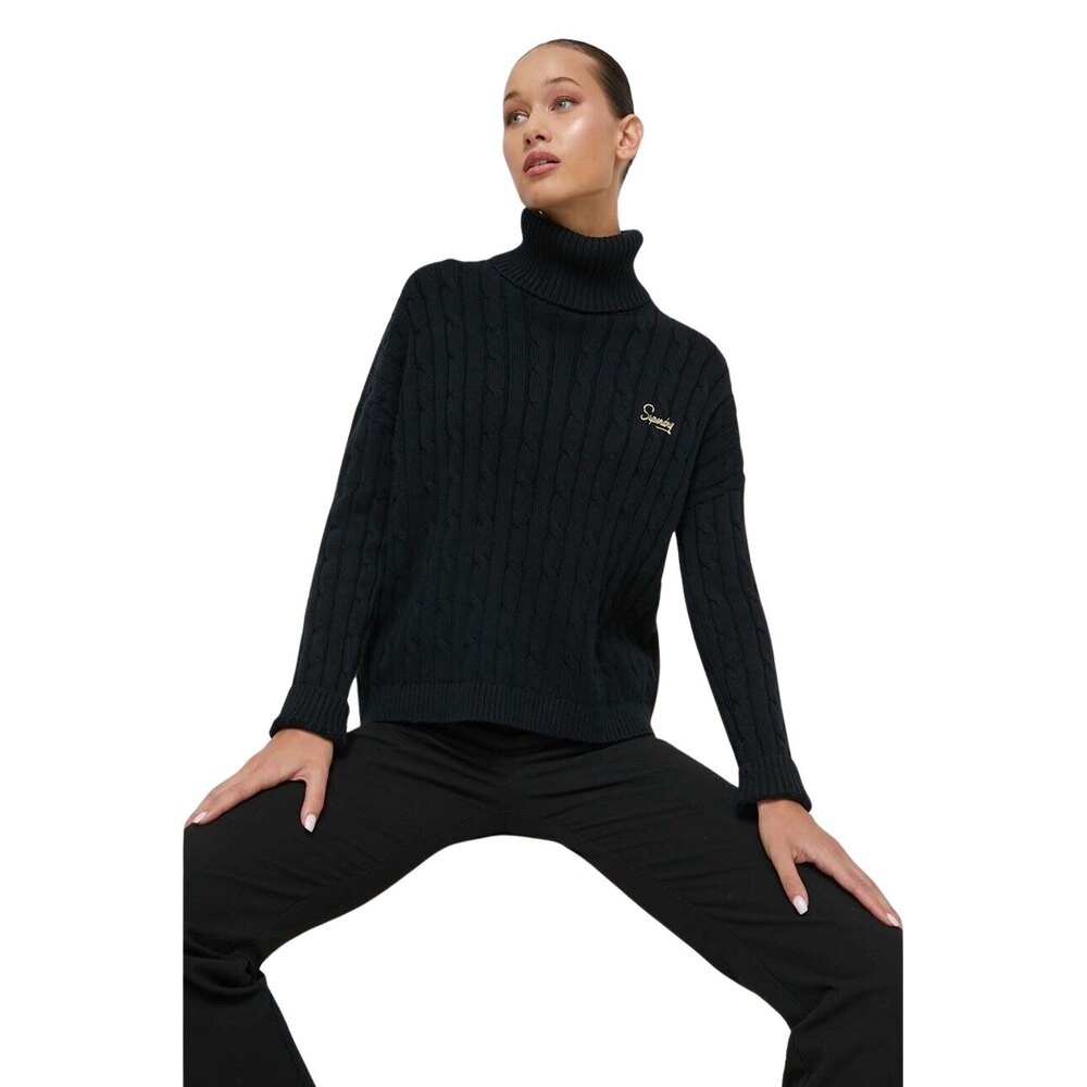 

Свитер Superdry Cable High Neck, черный
