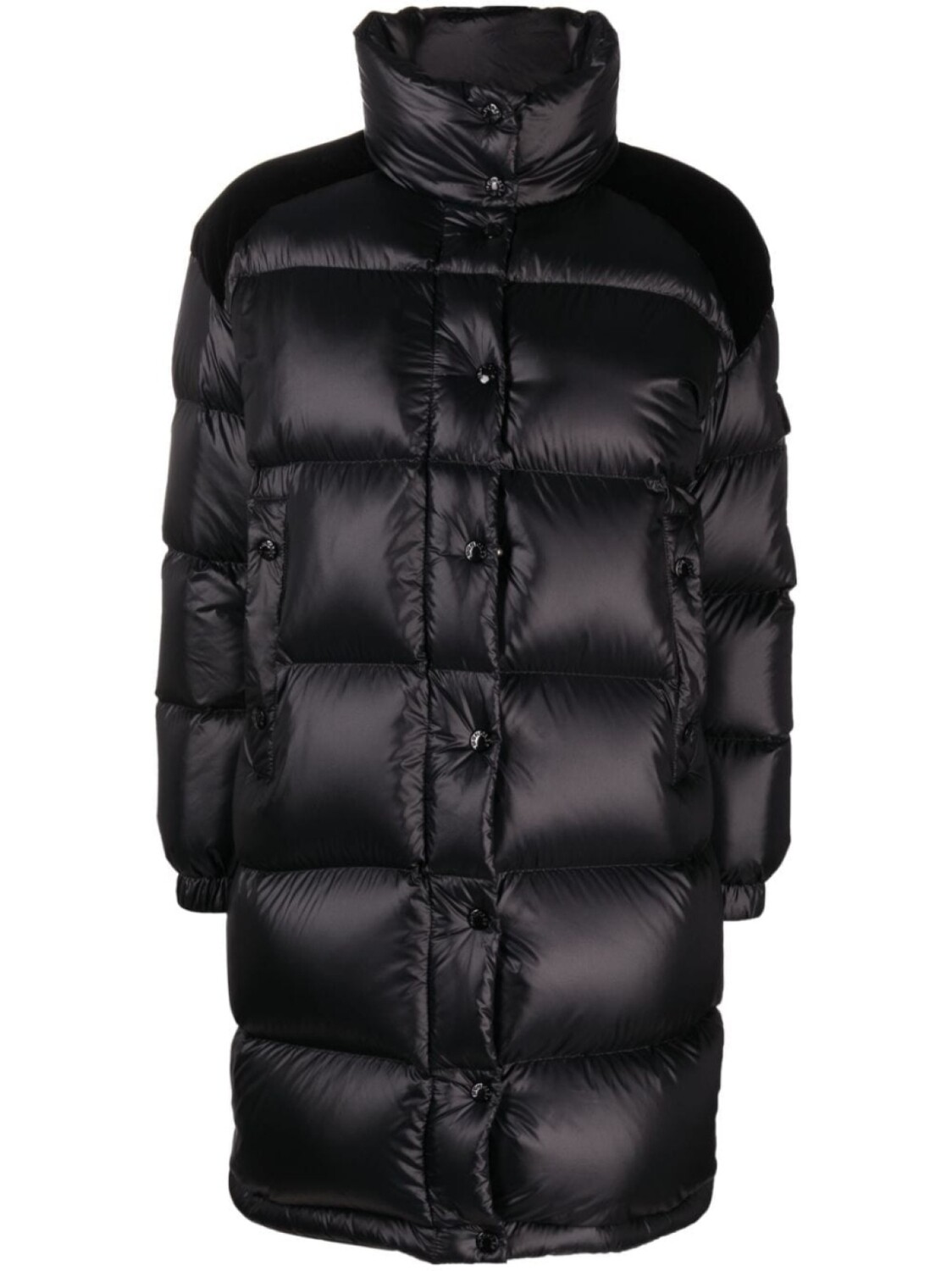 

Moncler длинный пуховик Nyong, черный