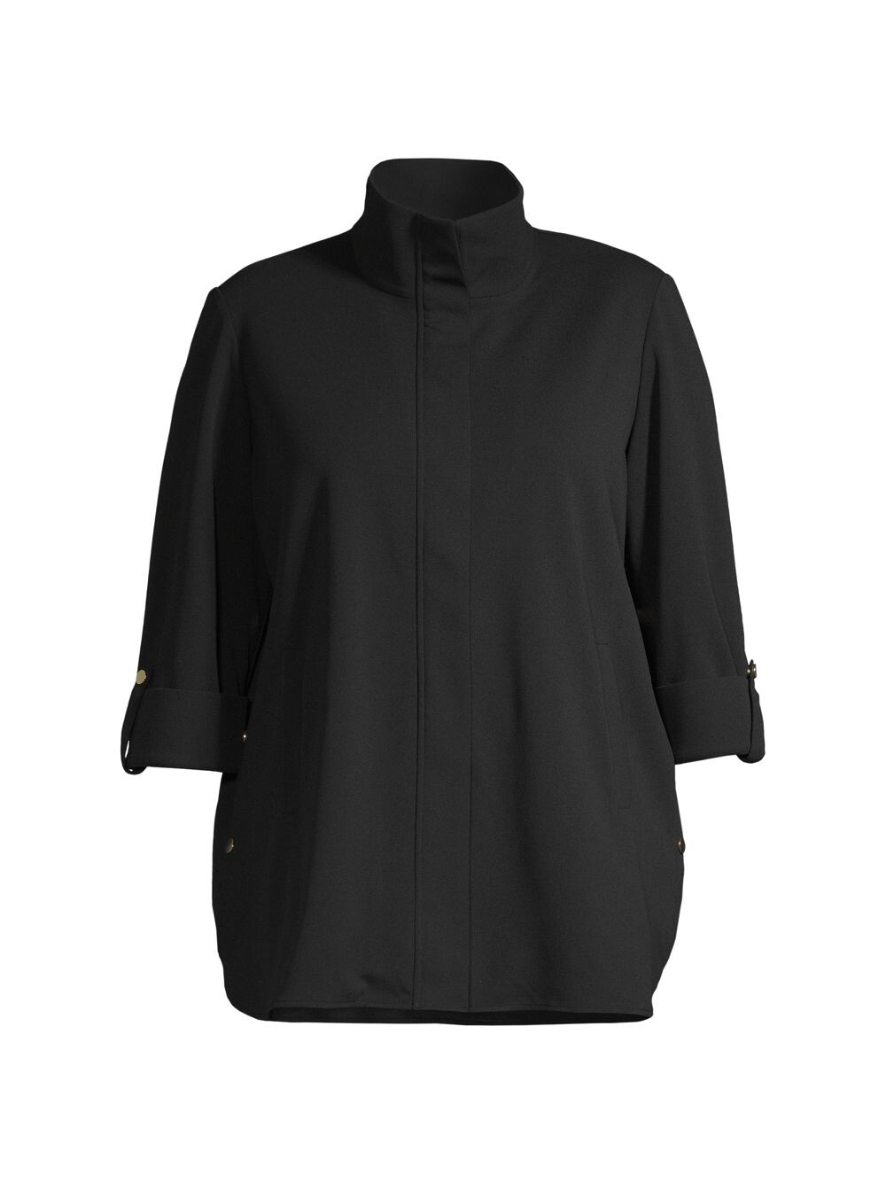 

Жакет из крепа с декором Ming Wang, Plus Size, черный