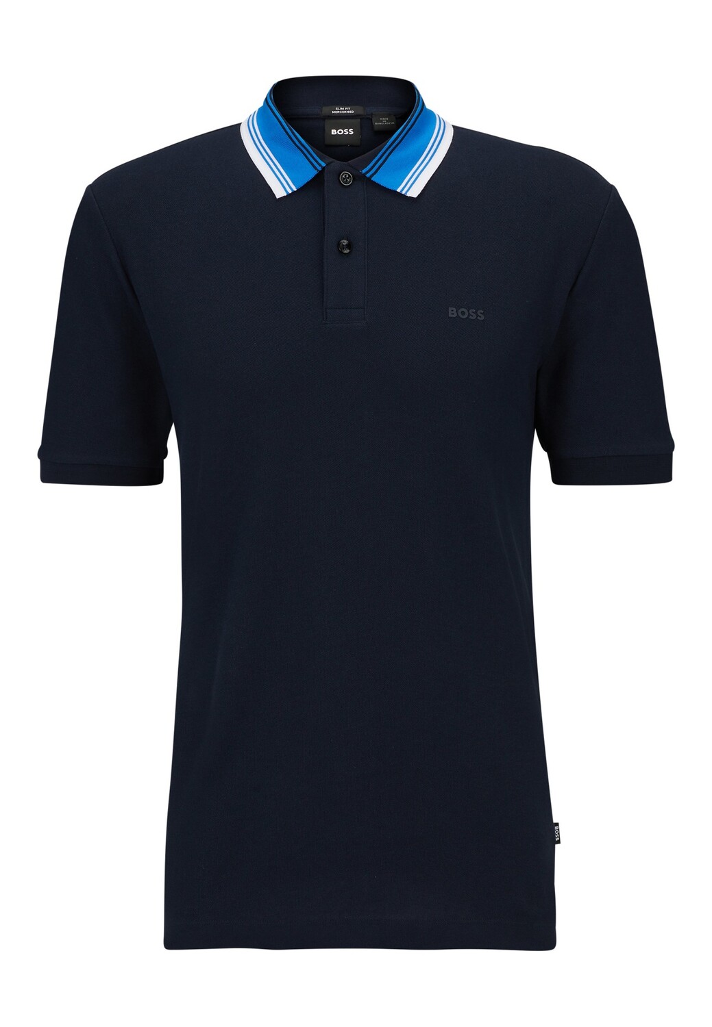

Рубашка поло BOSS PHILLIPSON 118 Slim Fit, темно-синий