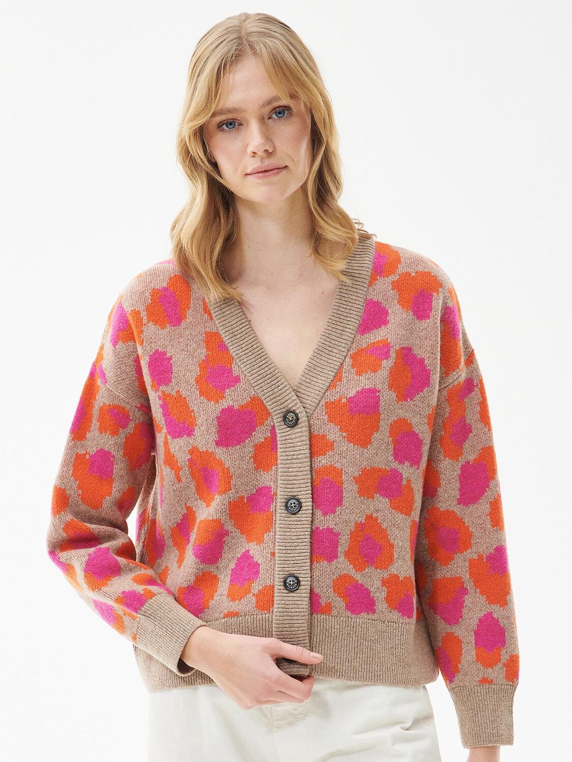 

Кардиган Barbour Maara из смесовой шерсти, разноцветный скворец