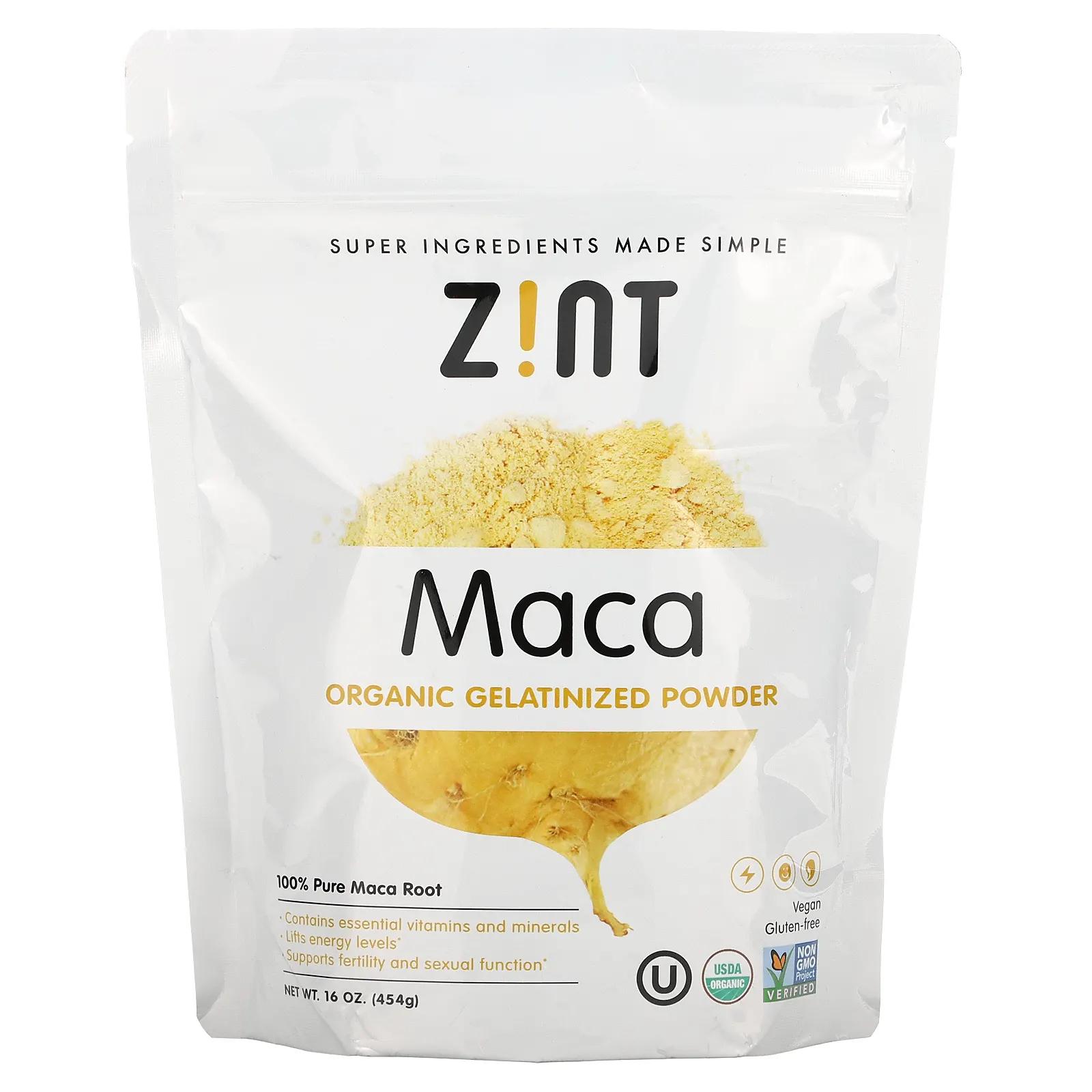 zint сырой органический порошок какао 454 г 16 унций Zint Мака органический желатинизированный порошок 16 унций (454 г)