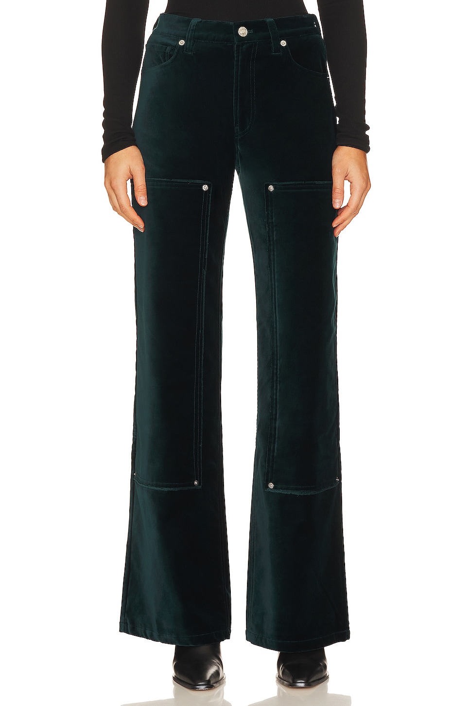 

Брюки RE/DONE Velvet Workwear Wide Leg, цвет Spruce