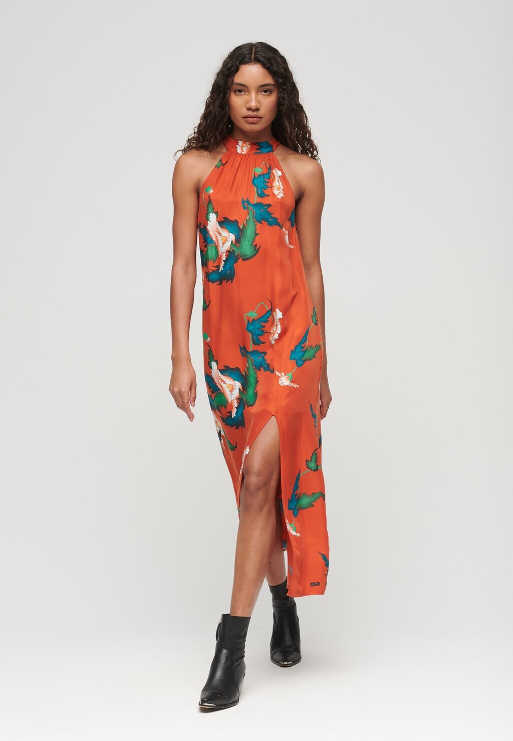 

Повседневное платье HIGH NECK Superdry, цвет leafy peony red