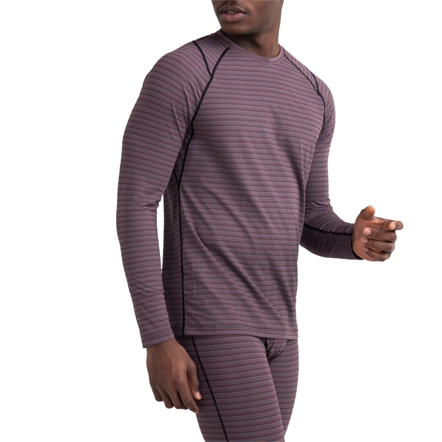 

Базовый слой Saxx Quest Crew, цвет Wilderness Stripe/Fudge