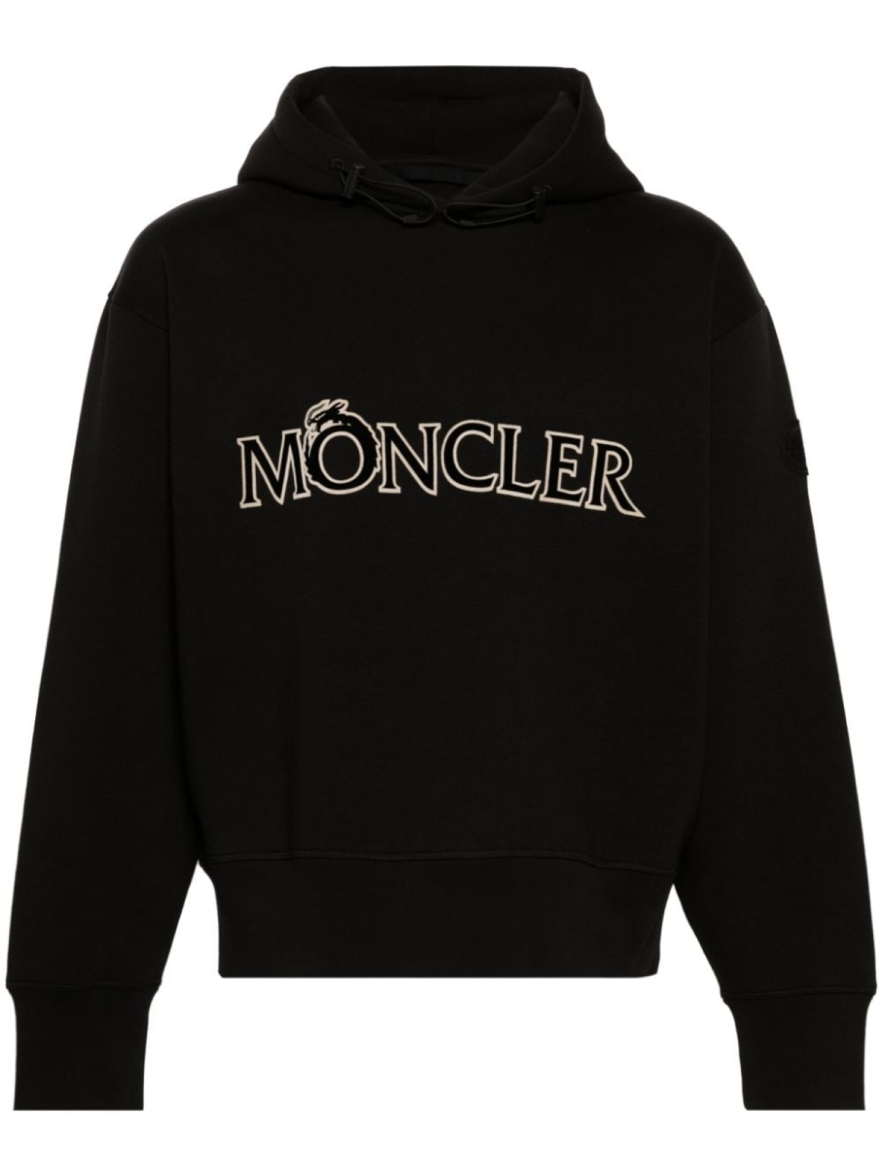 

Moncler худи из джерси с логотипом, черный