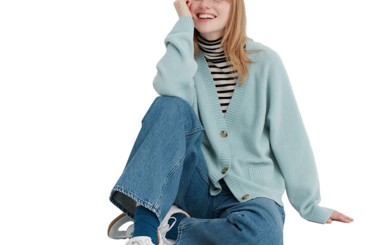 

Трикотаж женский бирюзовый Uniqlo