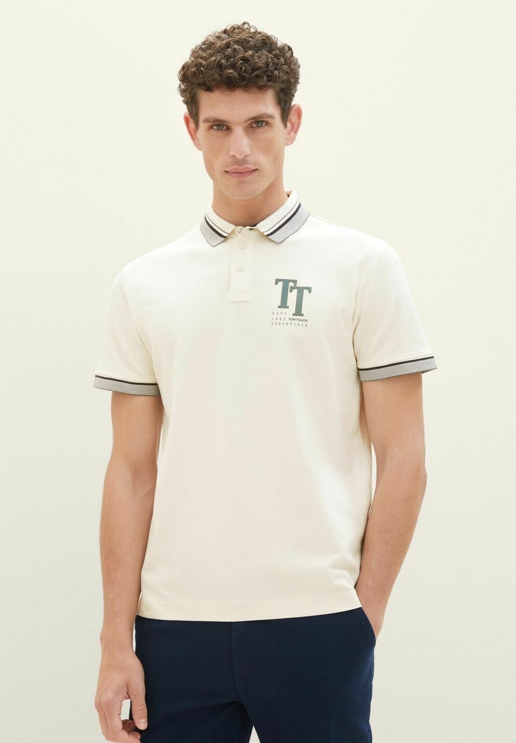 

Рубашка-поло Mit Logo TOM TAILOR, цвет vintage beige