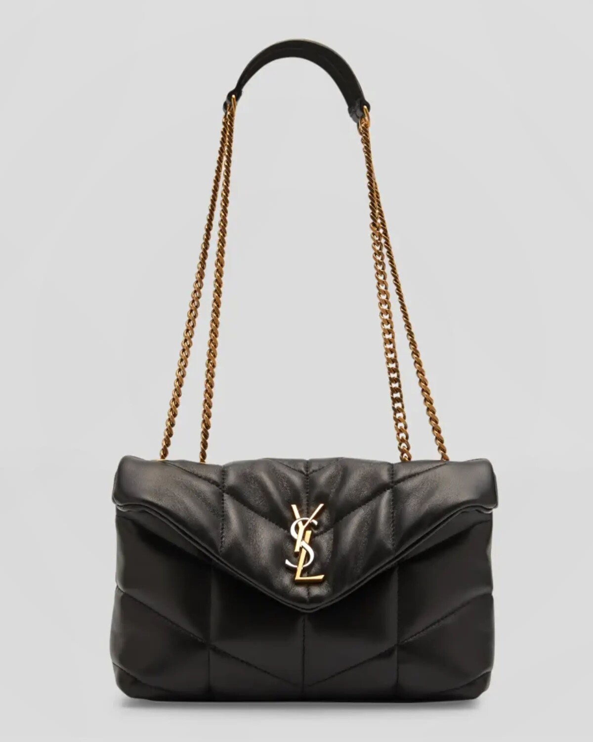 

Сумка на плечо Lou Puffer Toy YSL из стеганой кожи Saint Laurent, цвет Black
