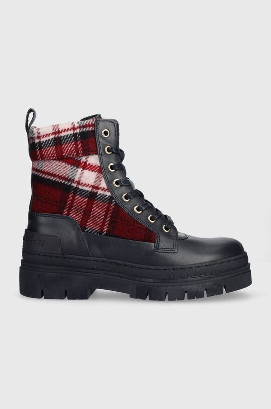 

Ботильоны FEMININE TARTAN LACE UP BOOTIE Tommy Hilfiger, темно-синий