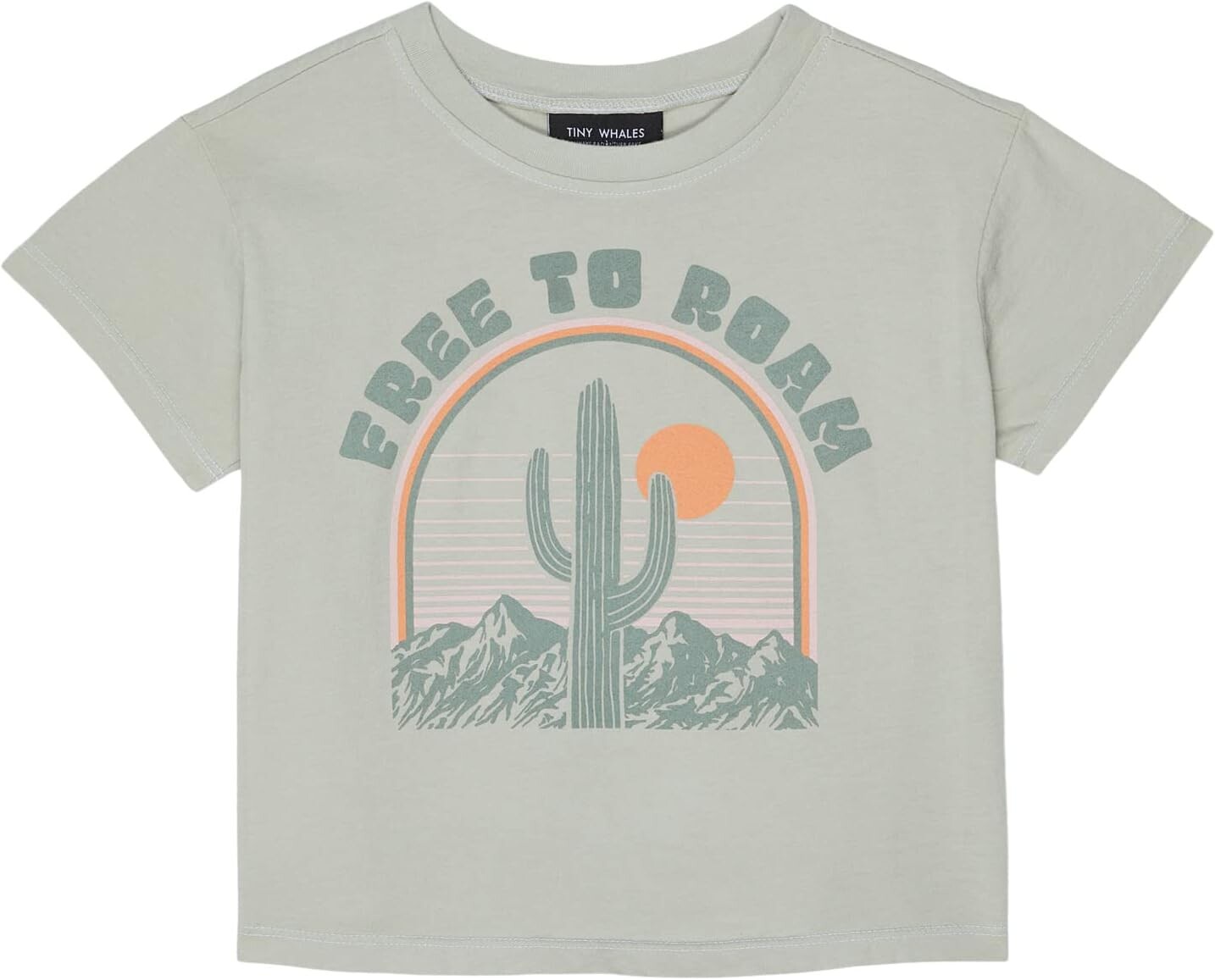 

Футболка Tiny Whales Free To Roam Boxy Tee, цвет Cactus