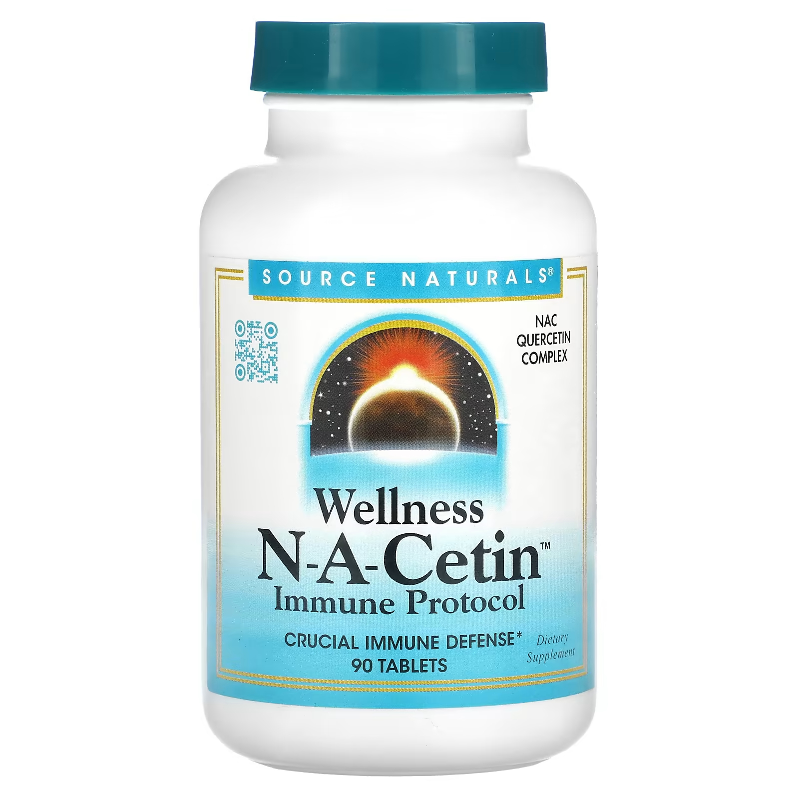 NA-цетин Source Naturals Wellness, 90 таблеток source naturals wellness fizz с натуральным вкусом мандарина 10 шипучих таблеток
