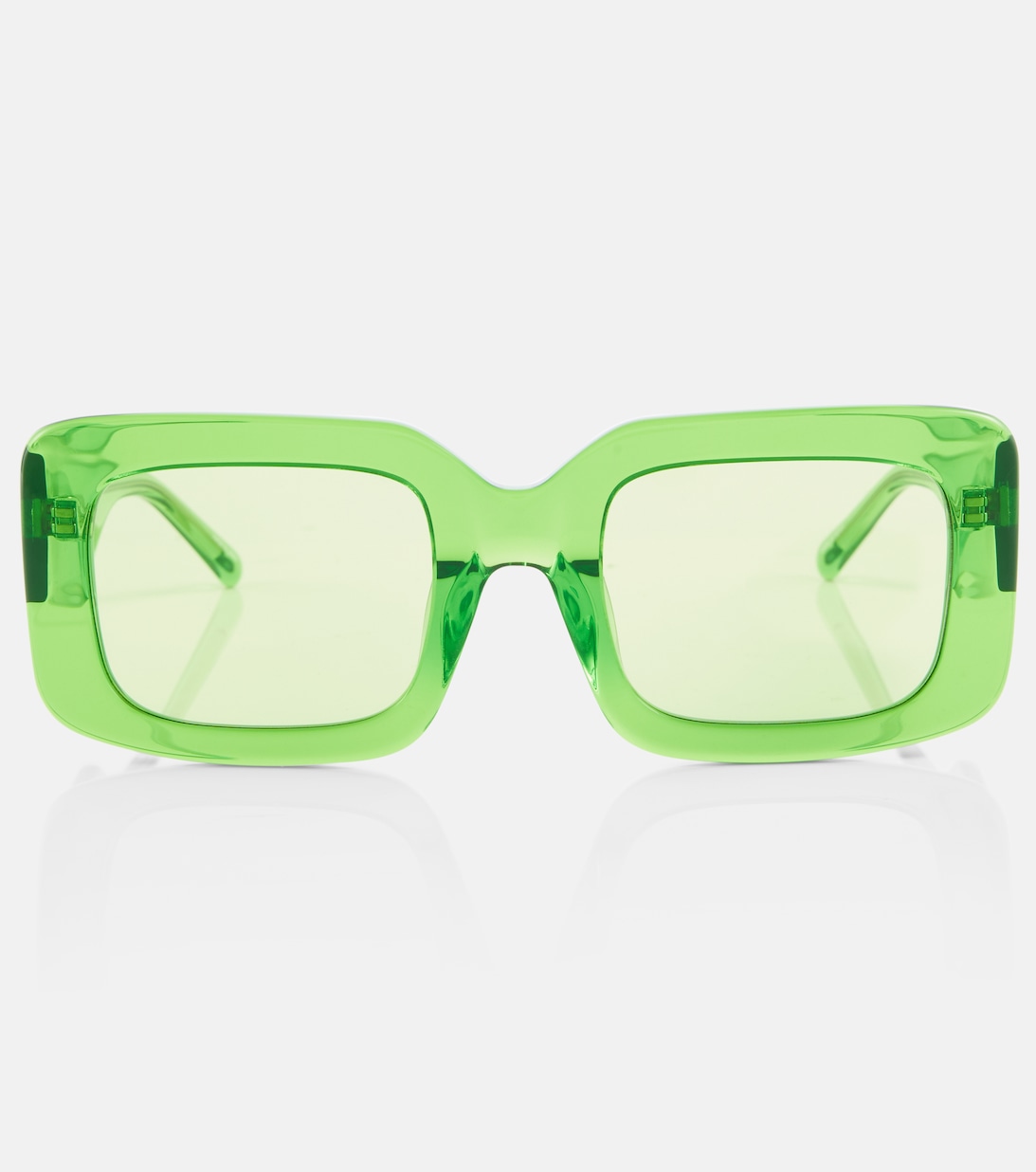 Солнцезащитные очки Jorja из коллаборации с Linda Farrow The Attico, зеленый солнцезащитные очки прямоугольной формы из коллаборации с linda farrow blake the attico черный