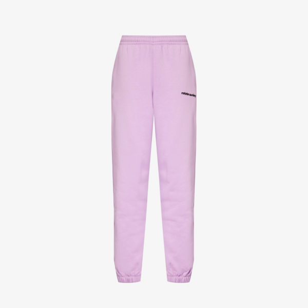 цена Спортивные брюки средней посадки Mimi из органического хлопка с вышивкой Rotate Sunday, цвет lupine