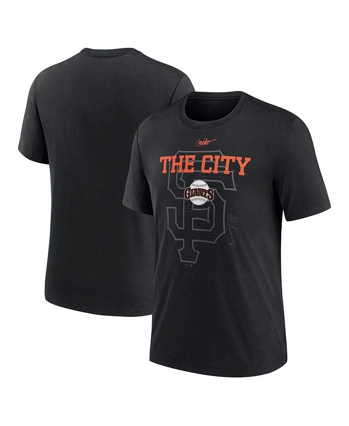 

Мужская черная футболка Tri-Blend San Francisco Giants Rewind Retro Nike, черный