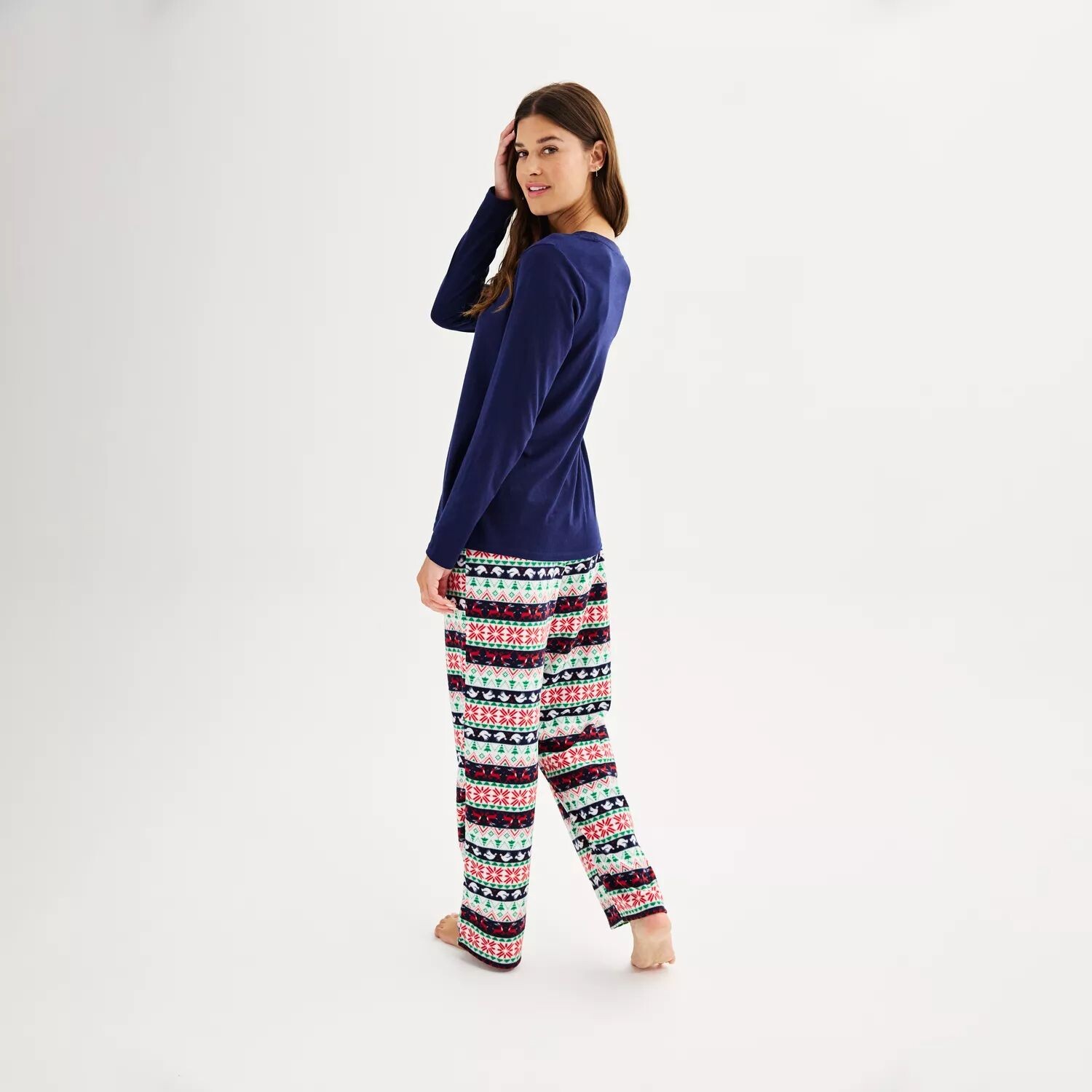 

Женские пижамные комплекты Jammies For Your Families с верхом Christmas Morning и низом Fairisle Jammies For Your Families