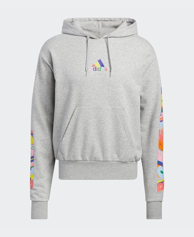 

Толстовка с капюшоном adidas, средне-серый