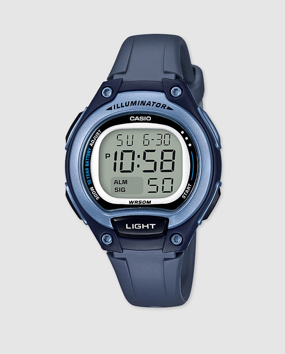 Цифровые женские часы Casio Collection LW-203-2AVEF Casio, синий наручные часы casio w 218hc 2avef