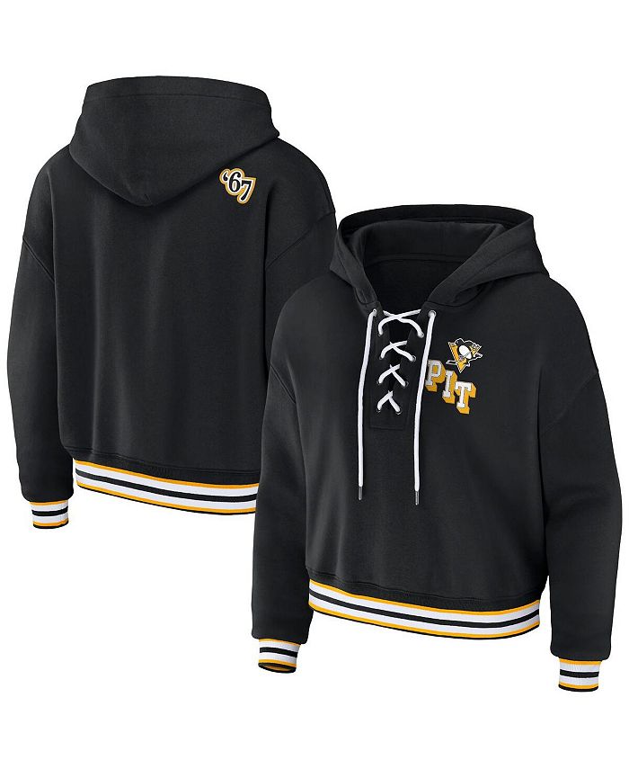 

Женский черный пуловер с капюшоном Pittsburgh Penguins на шнуровке WEAR by Erin Andrews, черный