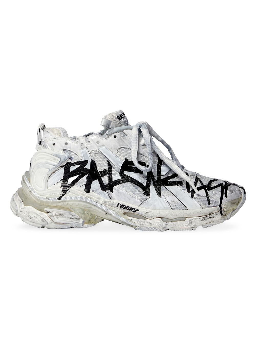 

Кроссовки Runner Graffiti Balenciaga, белый