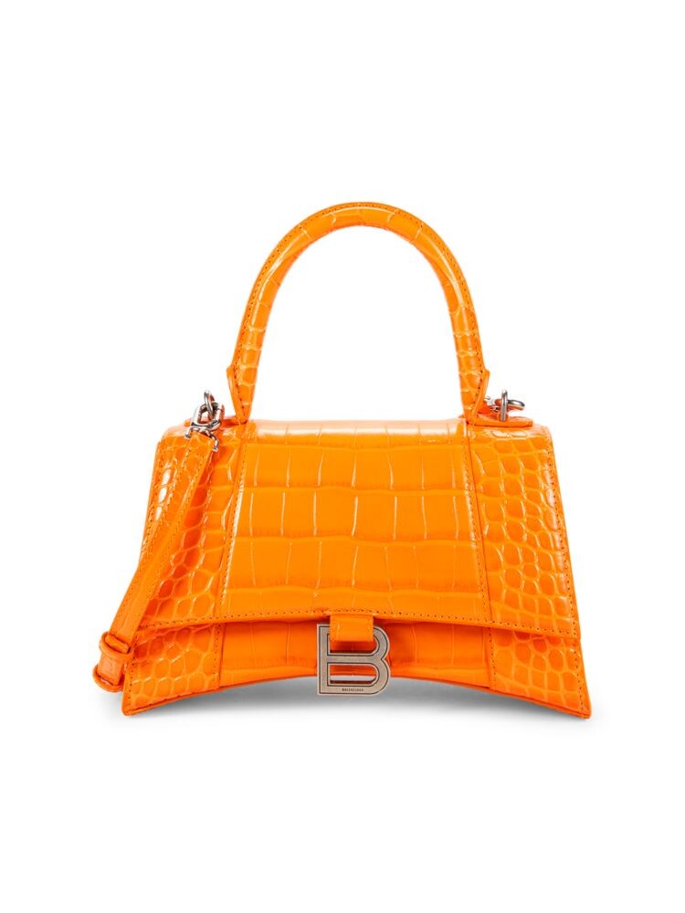 

Рельефная кожаная сумка Balenciaga, оранжевый
