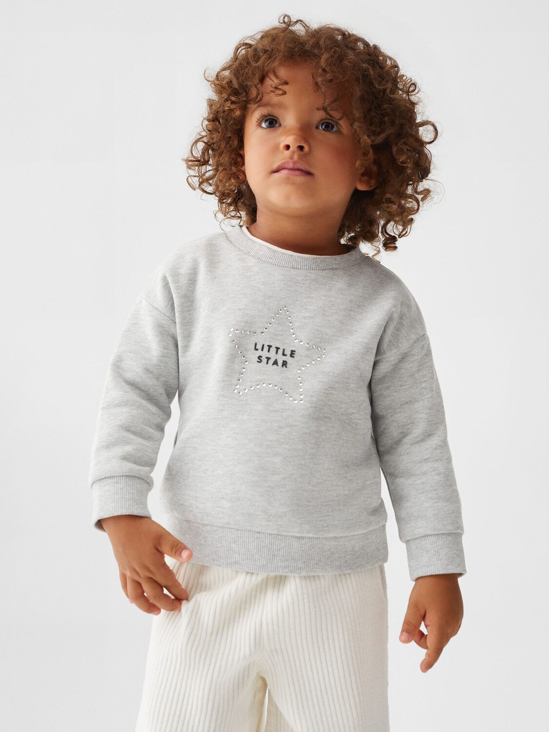

Толстовка с украшением Baby Rockstar Mango, средне-серый