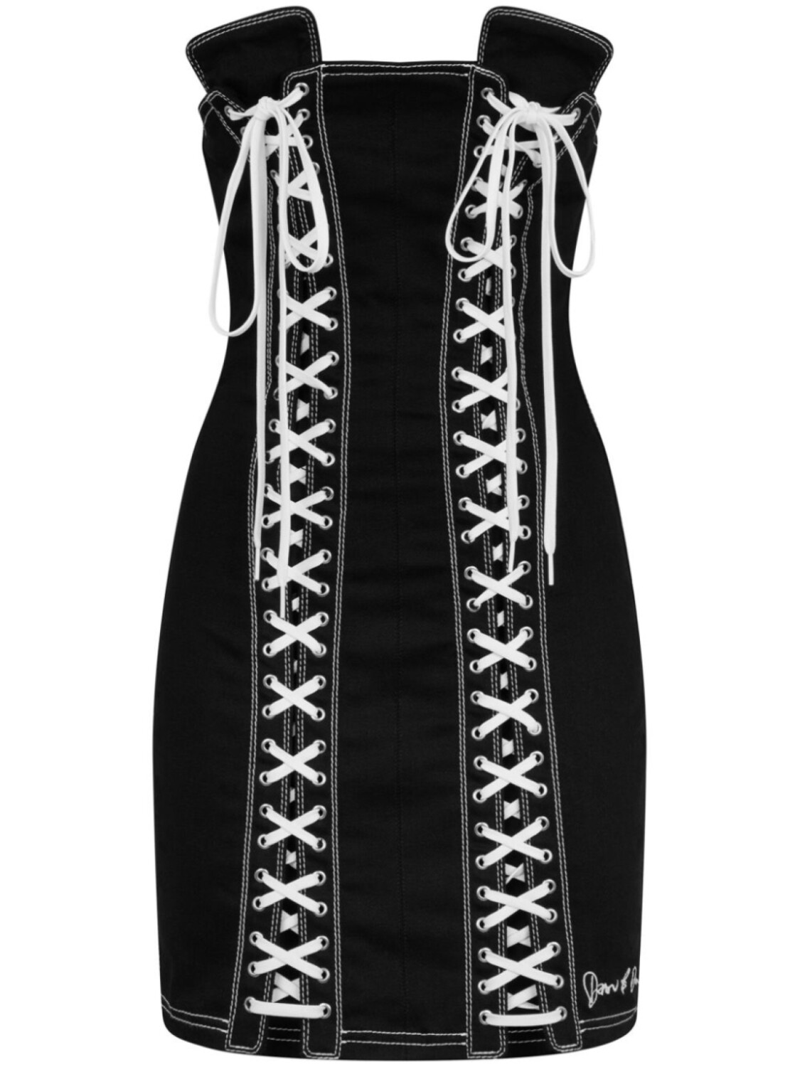 

Dsquared2 джинсовое платье со шнуровкой, черный