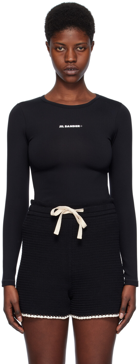 

Черная футболка с длинным рукавом для плавания Jil Sander