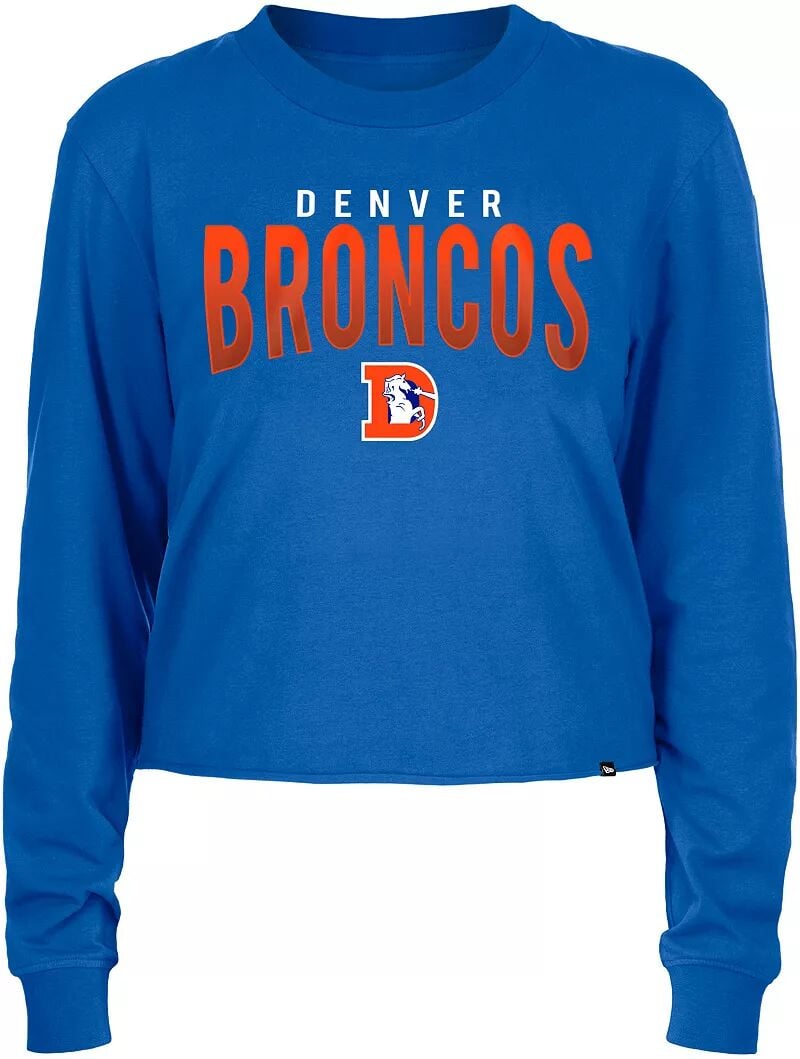 

Женский спортивный укороченный топ с длинными рукавами New Era Denver Broncos Royal