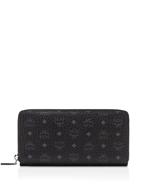 

Большой кошелек из кожи и парусины на молнии MCM, цвет Black
