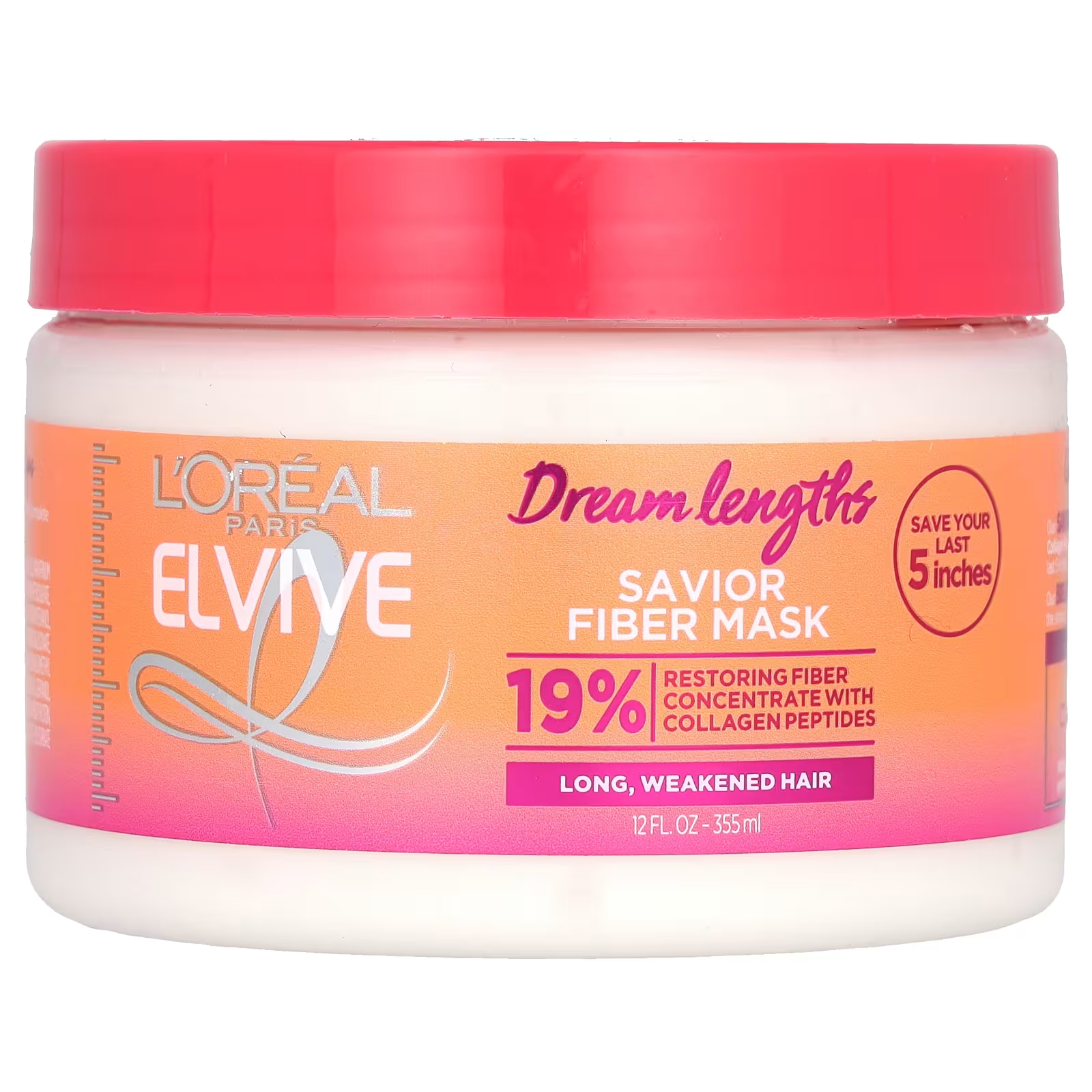 Маска L'Oréal Elvive Dreamlengths Savior Fiber для длинных ослабленных волос, 355 мл
