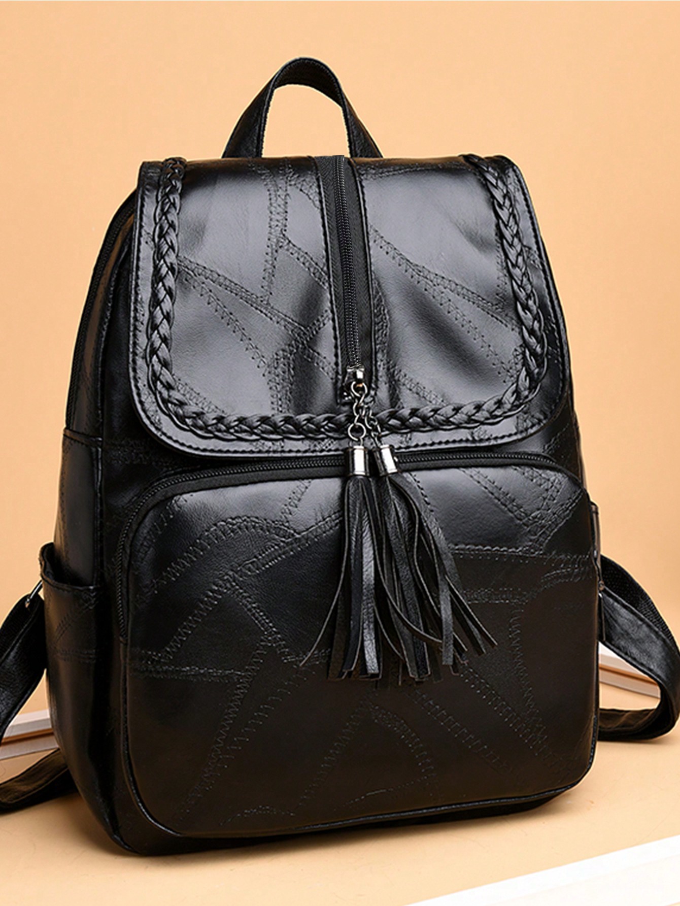 Водонепроницаемый, Легкий портативный женский рюкзак, черный легкий портативный однотонный вельветовый модный повседневный рюкзак черный