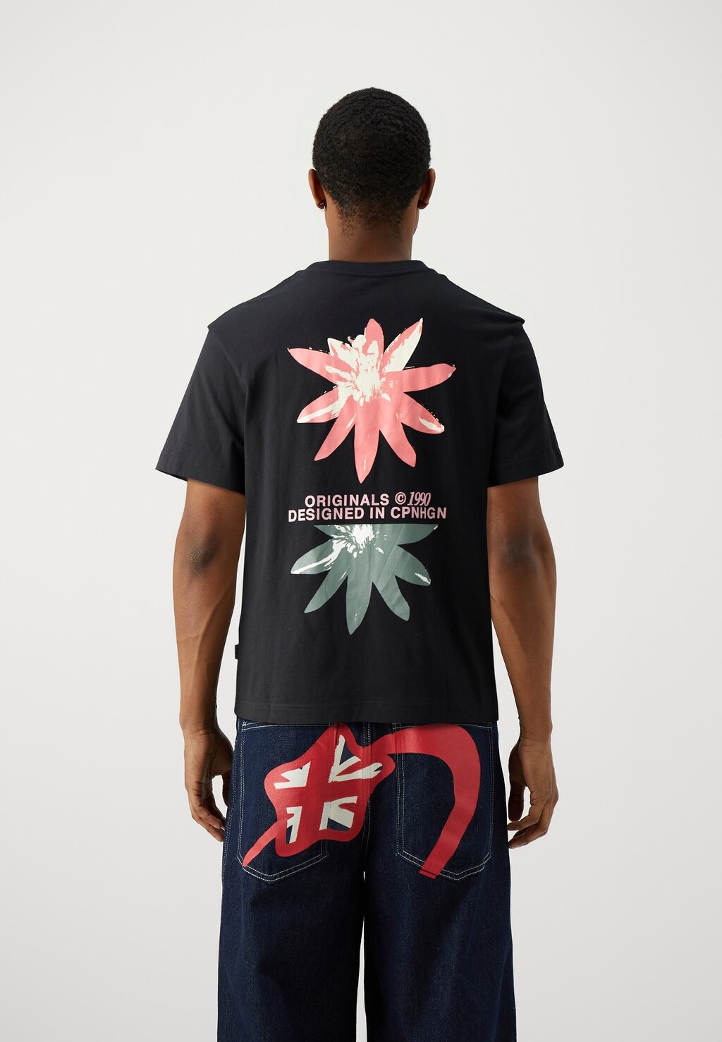 

Футболка с принтом JORTAMPA BACK TEE CREW NECK Jack & Jones, цвет black