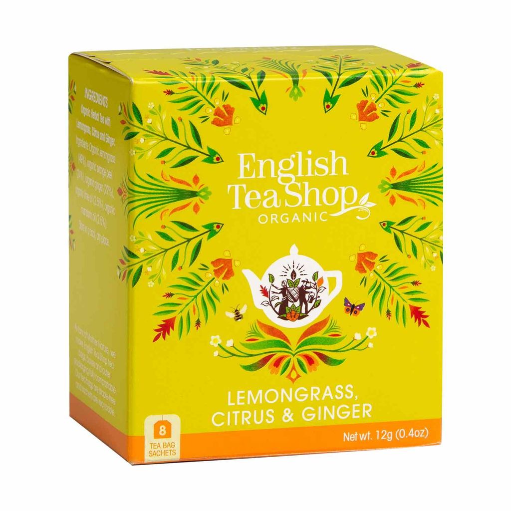 

ETS - Лемонграсс, Цитрусовые и Имбирь, ОРГАНИЧЕСКИЙ, 8 чайных пакетиков English Tea Shop