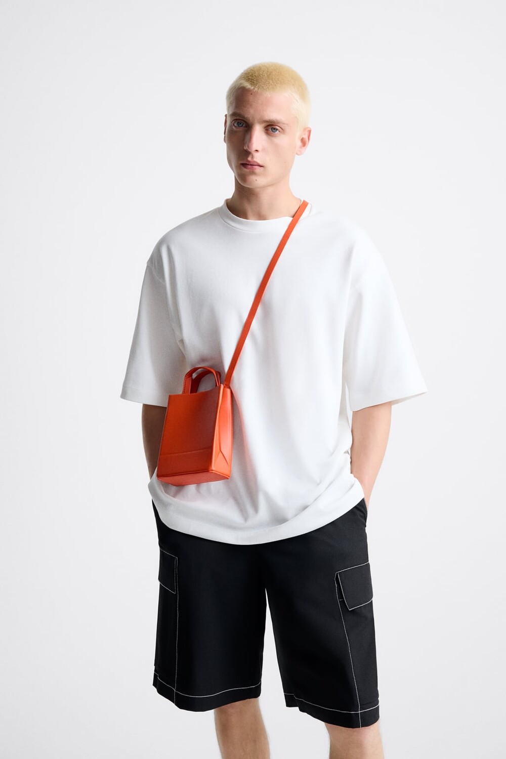 

Мини-сумка оригами ZARA, оранжевый