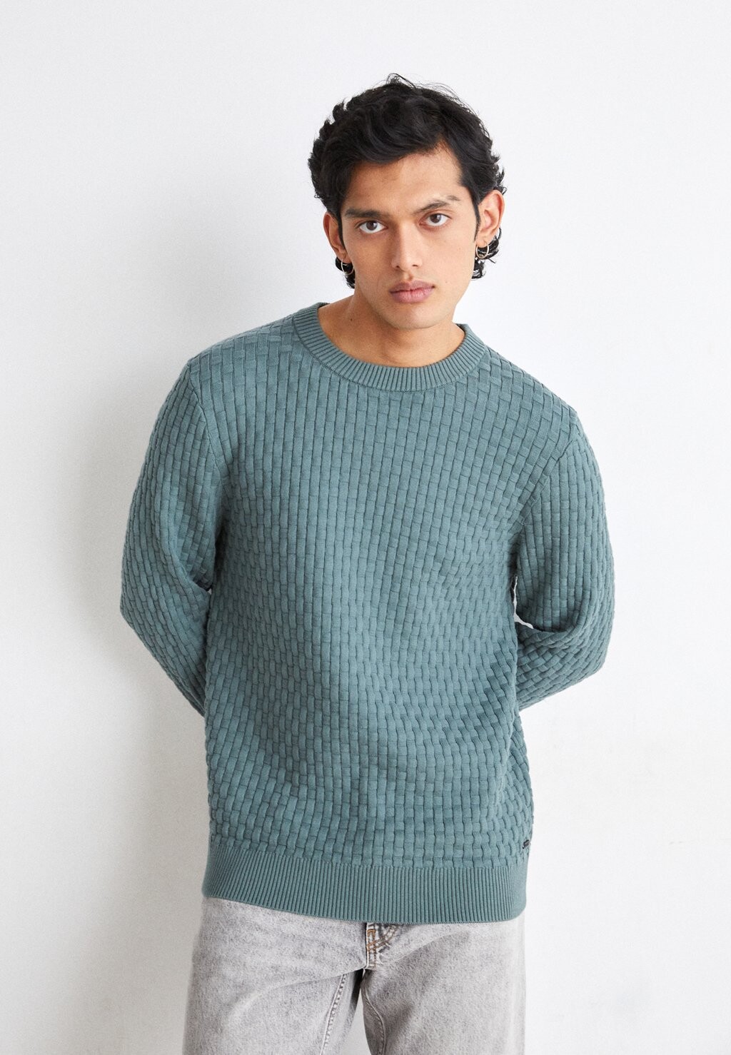

Свитер вязаный STUBON HUGO, цвет dark green
