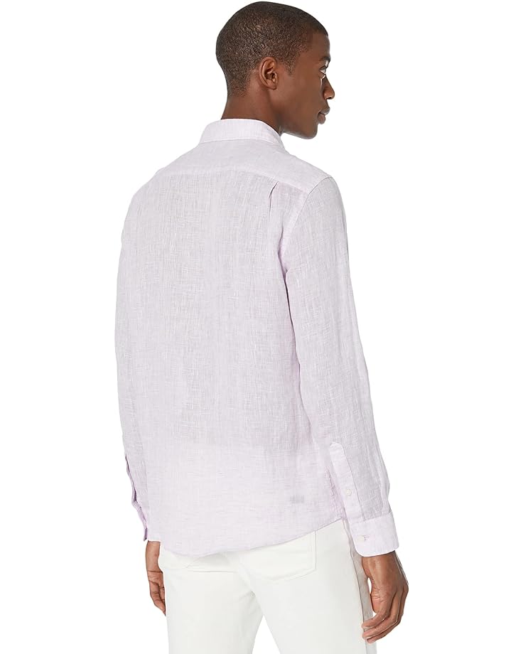 Рубашка Faherty Linen Laguna Shirt, цвет Lavender Melange