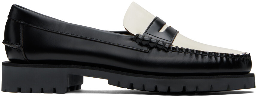 

Черно-белые лоферы Dan Lug Sebago, цвет Black/White