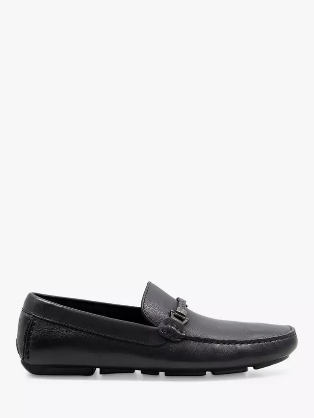 

Лоферы Dune Wide Fit Woven Trim Driver Beacons, цвет black/leather