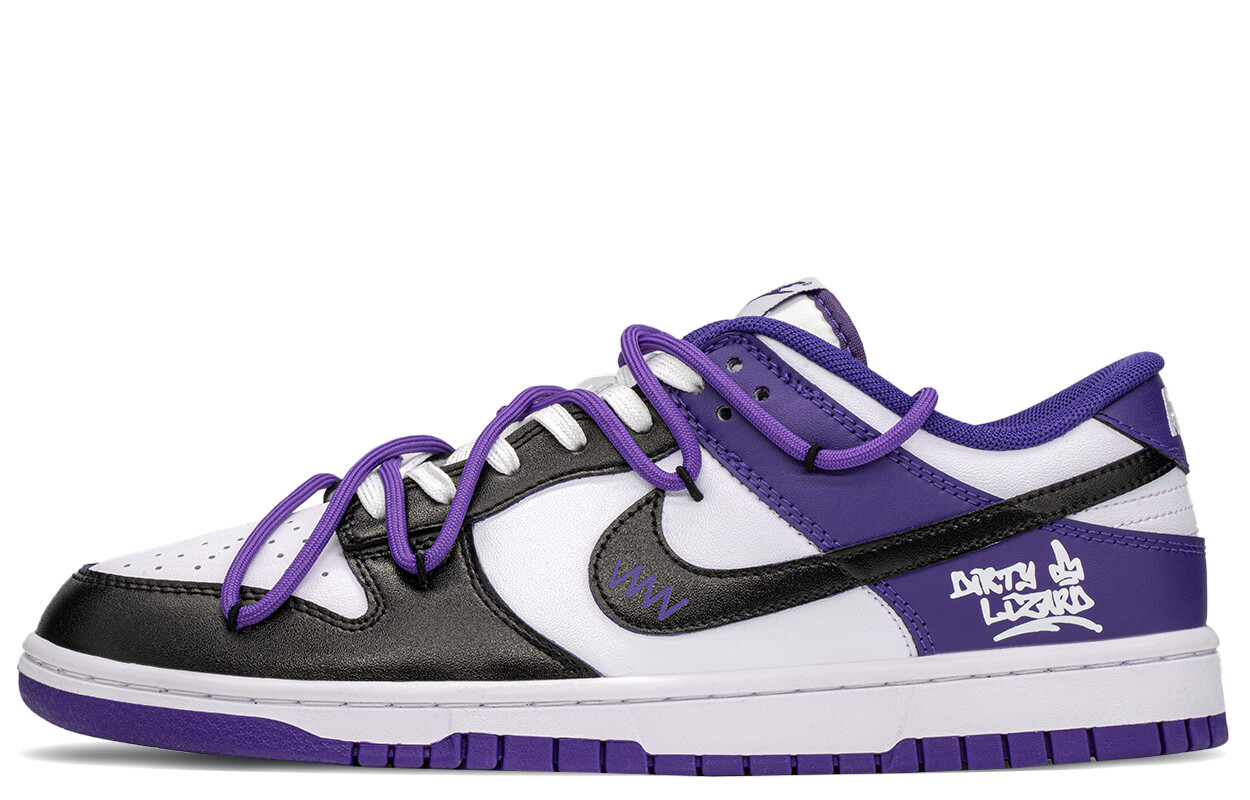 

Кроссовки Nike Dunk Skateboarding Shoes Men Low-top Black/purple, фиолетовый
