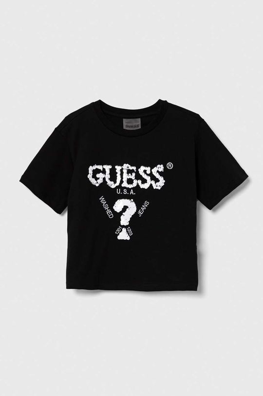 

Хлопковая футболка Guess, черный