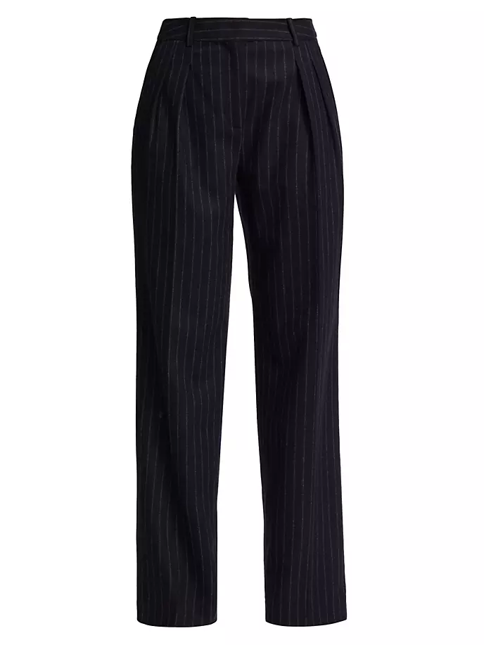 

Широкие брюки в тонкую полоску Loulou Studio, цвет navy stripes