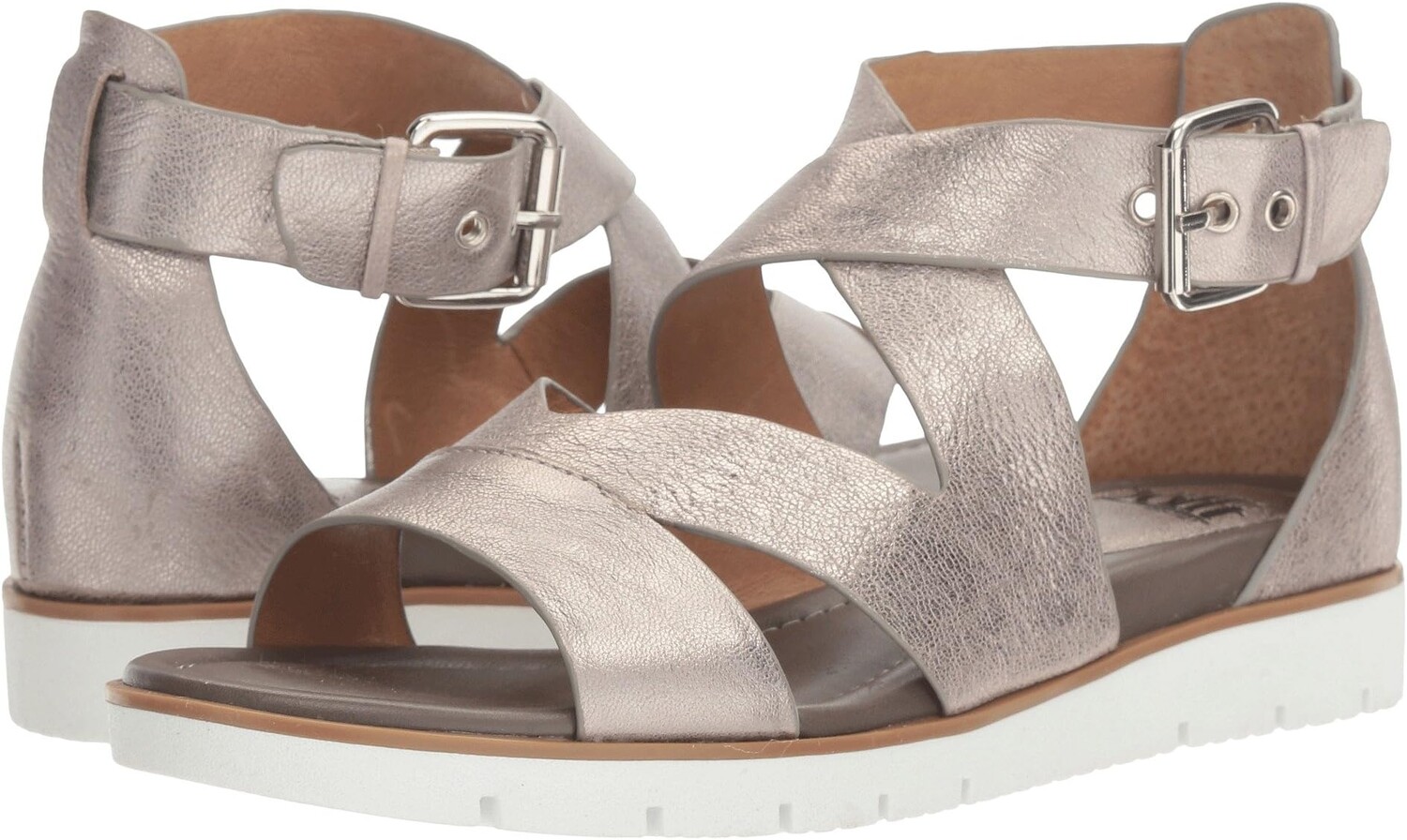 

Сандалии на плоской подошве Mirabelle Sofft, цвет Anthracite Grid Metallic